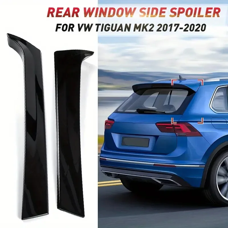 

2Pcs Rear Window Side Spoiler Canard Wing Cover Body Kit Tuning Car Accessories For Volkswagen VW Tiguan MK2 2017-2020