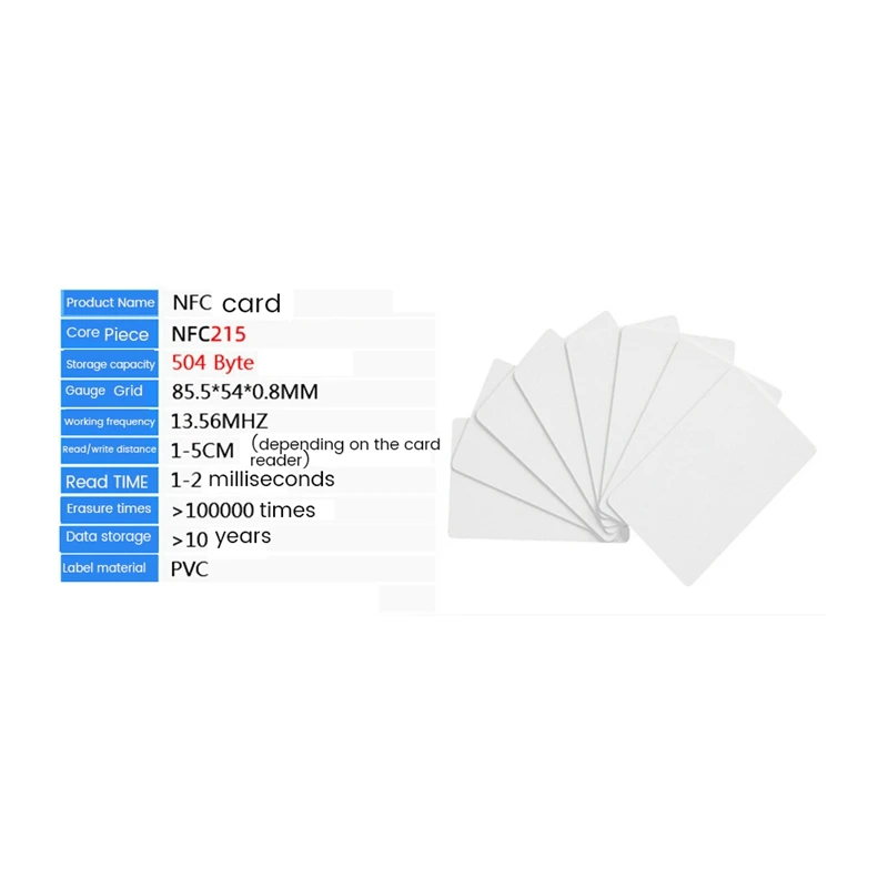 NFC NTAG 215 Card Card Tag Written By Tagmo Works Smart Card With Switch Available For NFC Mobile Phone Support