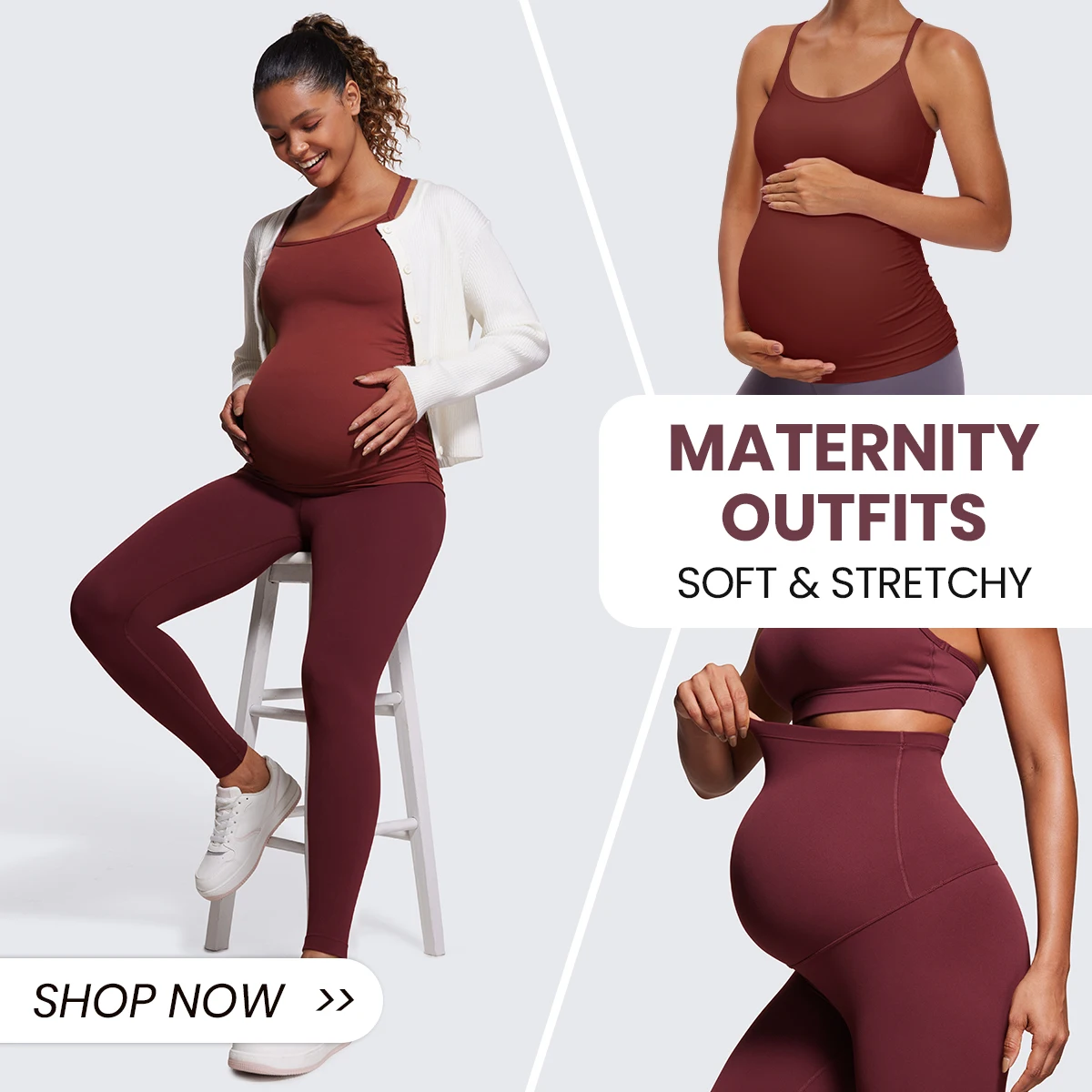 CRZ YOGA Womens Butterluxe Maternity Leggings over the Belly 28