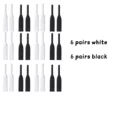 12 pairs black white