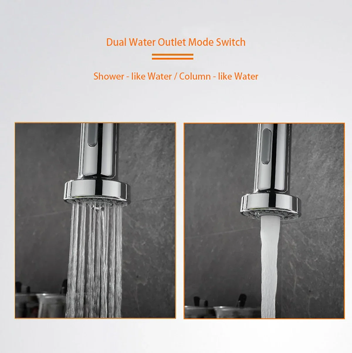 Stainless Steel Kitchen Faucet Black/Brushed/Chrome/Gold - 360° Swivel Sink Faucet with Flexible Sprayer Kitchen Sink Faucets