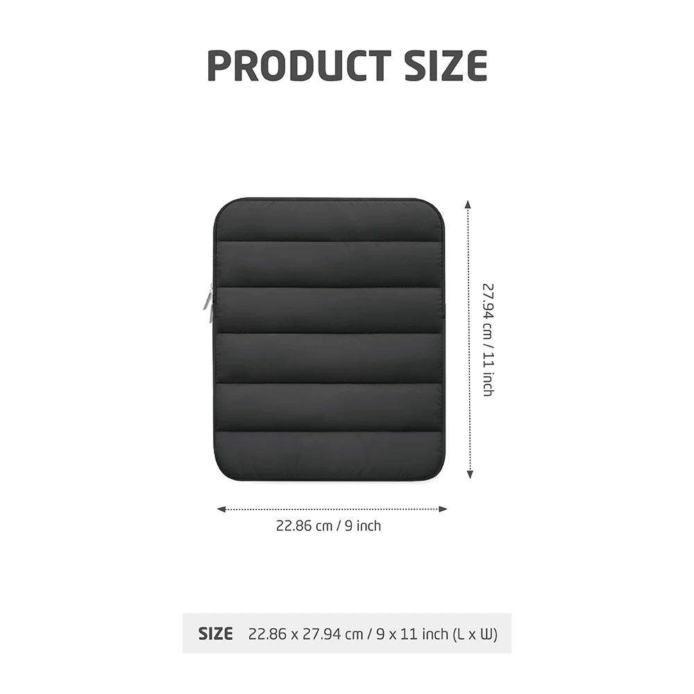 11-Inch Puffy Quilted Tablet Sleeve Case - Soft Protective Cover