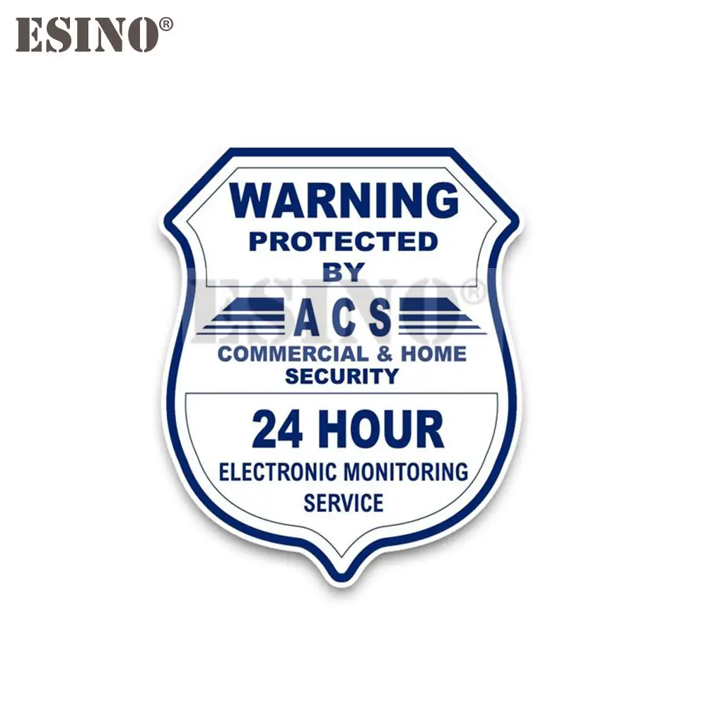 

Car Styling Creative Funny Warning Protected By ACS 24 Hour Service Car Sticker PVC Decal Waterproof Car Body Pattern Vinyl