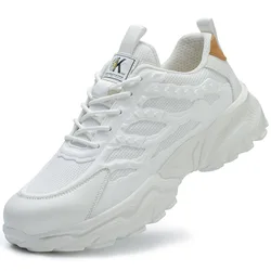 White Lightweight Steel Toe Puncture-Proof Safety Work Sneakers - 43 (901 White)