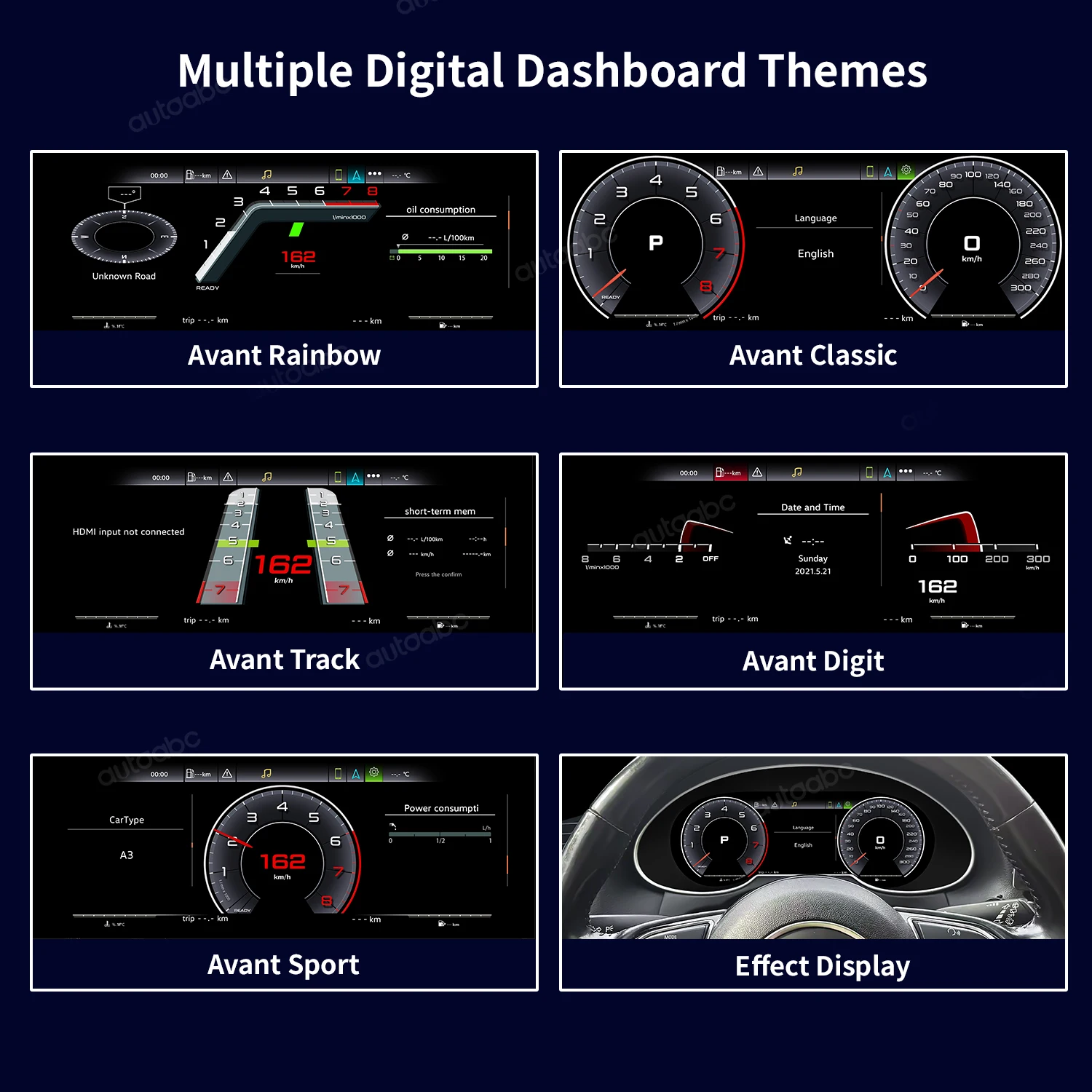 Pantalla LCD de 12.3 pulgadas para el tablero de Audi Q5 2009-2018, cabina virtual, panel de instrumentos digitales, velocímetro, CarPlay 5