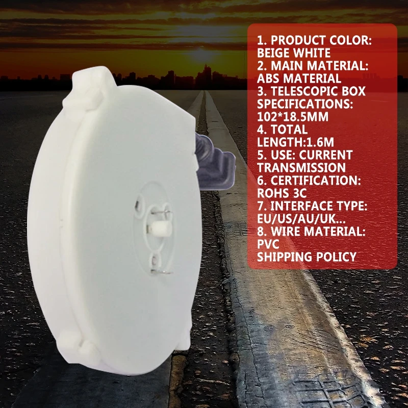 Power Extension Cord Automatic Retractable Power Reel Cable 220v Camping Wires Power Reel Cable Sleeves US EU UK AU Plug
