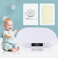 Baby Scale Kit 20KG Capacity High Precision LCD Display Infant Growth Tracking with Towel Ruler
