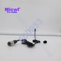 MICWL A5-TH Micro Mini Microphone à revers Lavalier omnidirectionnel à clipser pour Audio Technica poche sans fil Hirose 4 broches 3