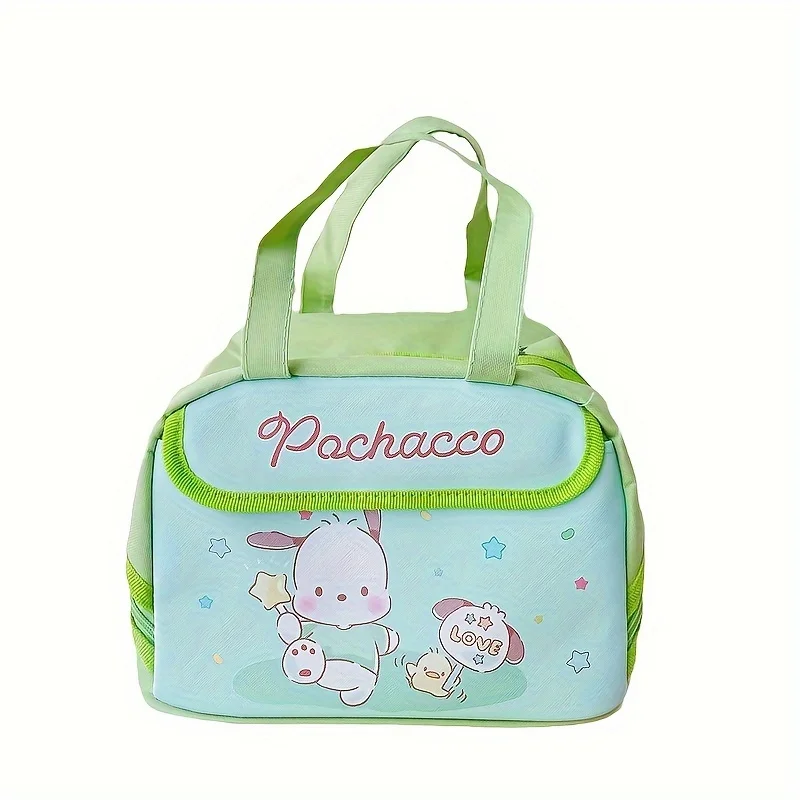 Sanrio Hello Kitty Kuromi Insulated Lunch Bag - Large Capacity, Portable Bento Box Carrier For Students  Durable Fabric Bag