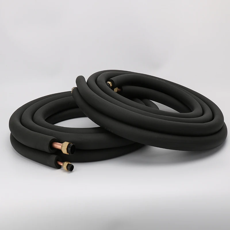 Air Conditioner Black PE Insulation Copper Pipe Line Sets, 60 OFF
