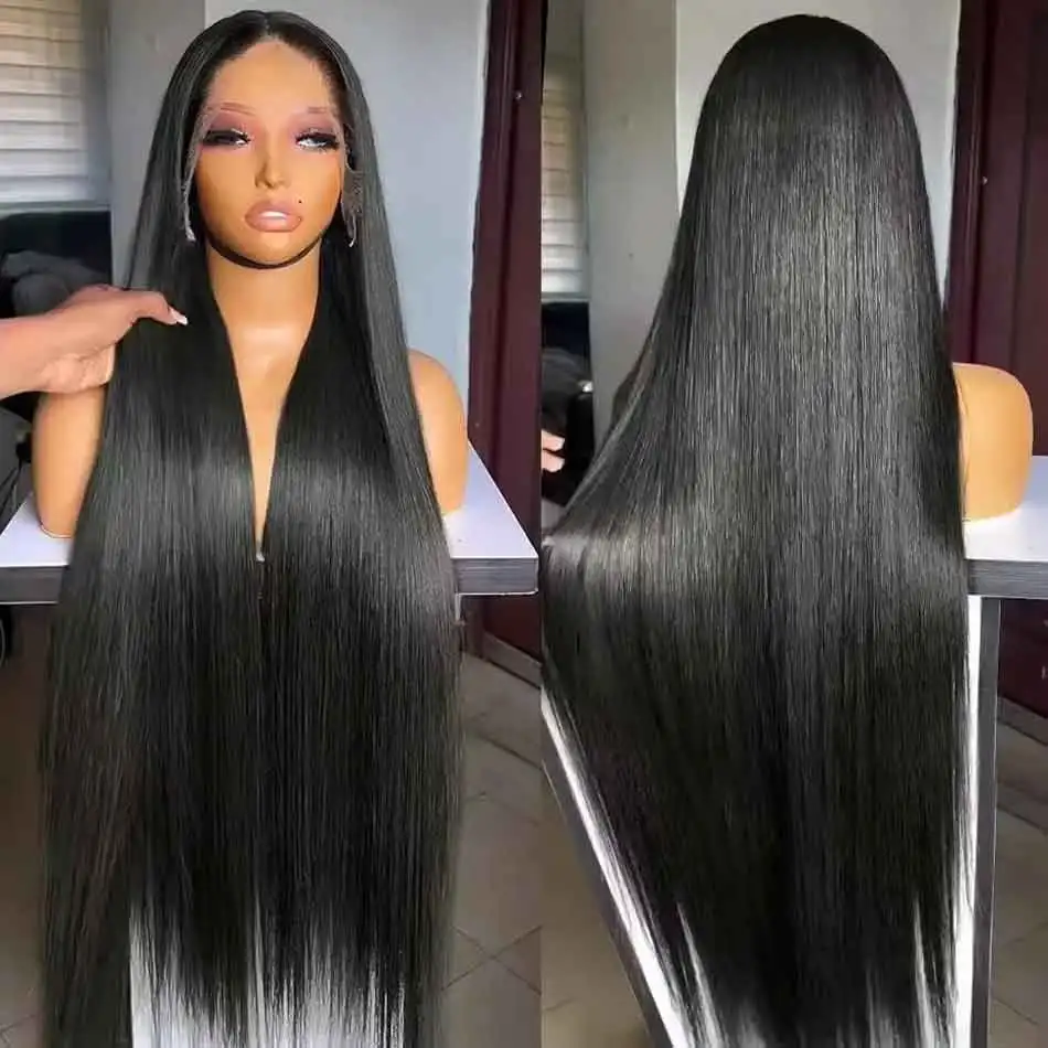 36 40inch Full Lace Wig Human Hair Wigs Bone Straight Human Hair Lace Front Wigs 180% Frontal for Women human hair wig