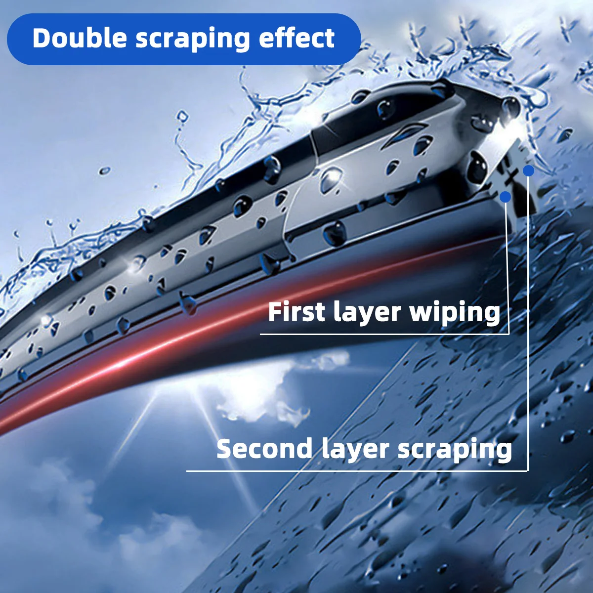 For Tesla Model 3 Y S Front Wiper Blades Brushes Cutter Accessories Rubber Windshield Wiper Universal 4