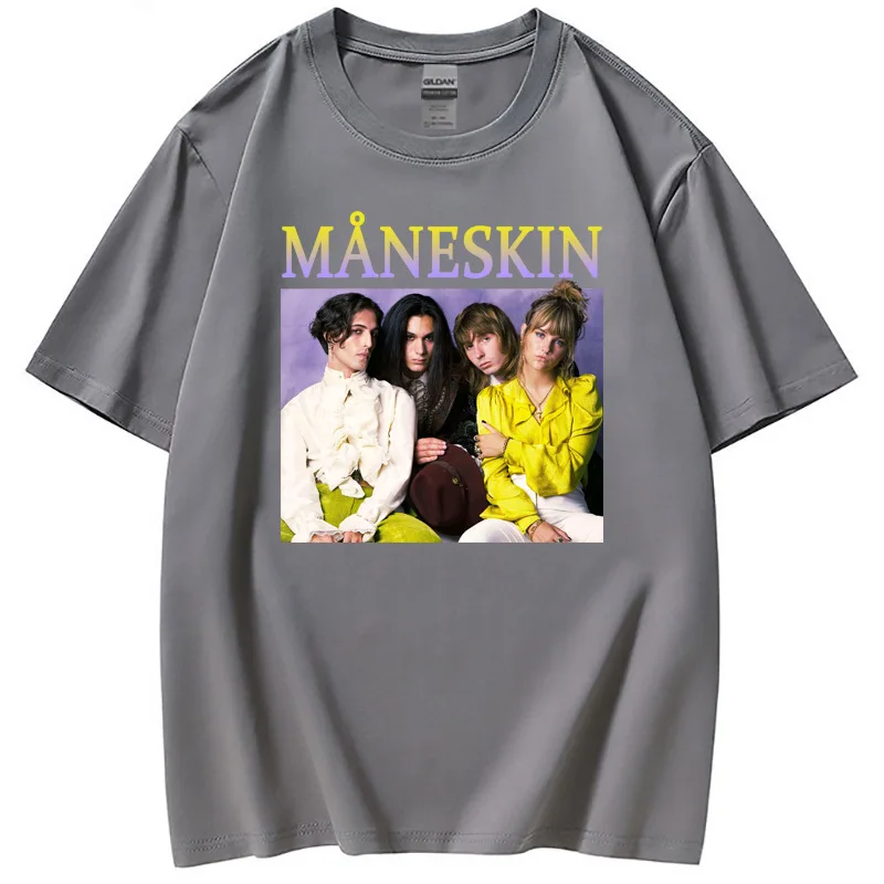 

Maneskin T Shirt Women's T-shirt Sky Moonlight Band Surrounding Tee Men Short Sleeve Tops Fashion Summer Anime Loose Fitting Top