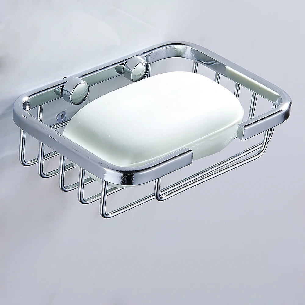 Stainless steel 304 Bathroom Soap Holder Shampoo Basket Shelf Chrome Soap  Dish