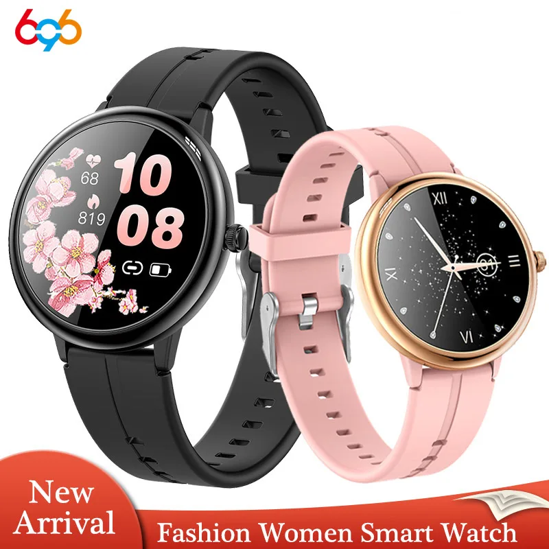 Smart Watch Women 1.09&ampquot HD Round Heart Rate Blood Pressure SpO2 Lady Smartwatch Multiple Sports Modes Fitness Tracker Girls |