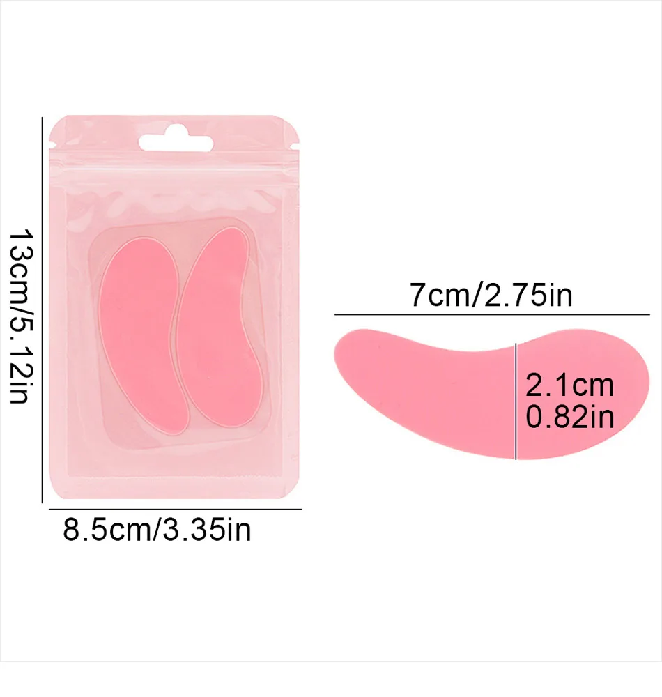 Description Picture 3 of itemEyelash Patchehes Reusable Silicone Under Eye Pads Eyelash Perm Rods Lash Lift Eye Sticker Eyelash Extension Patch Makeup Tools