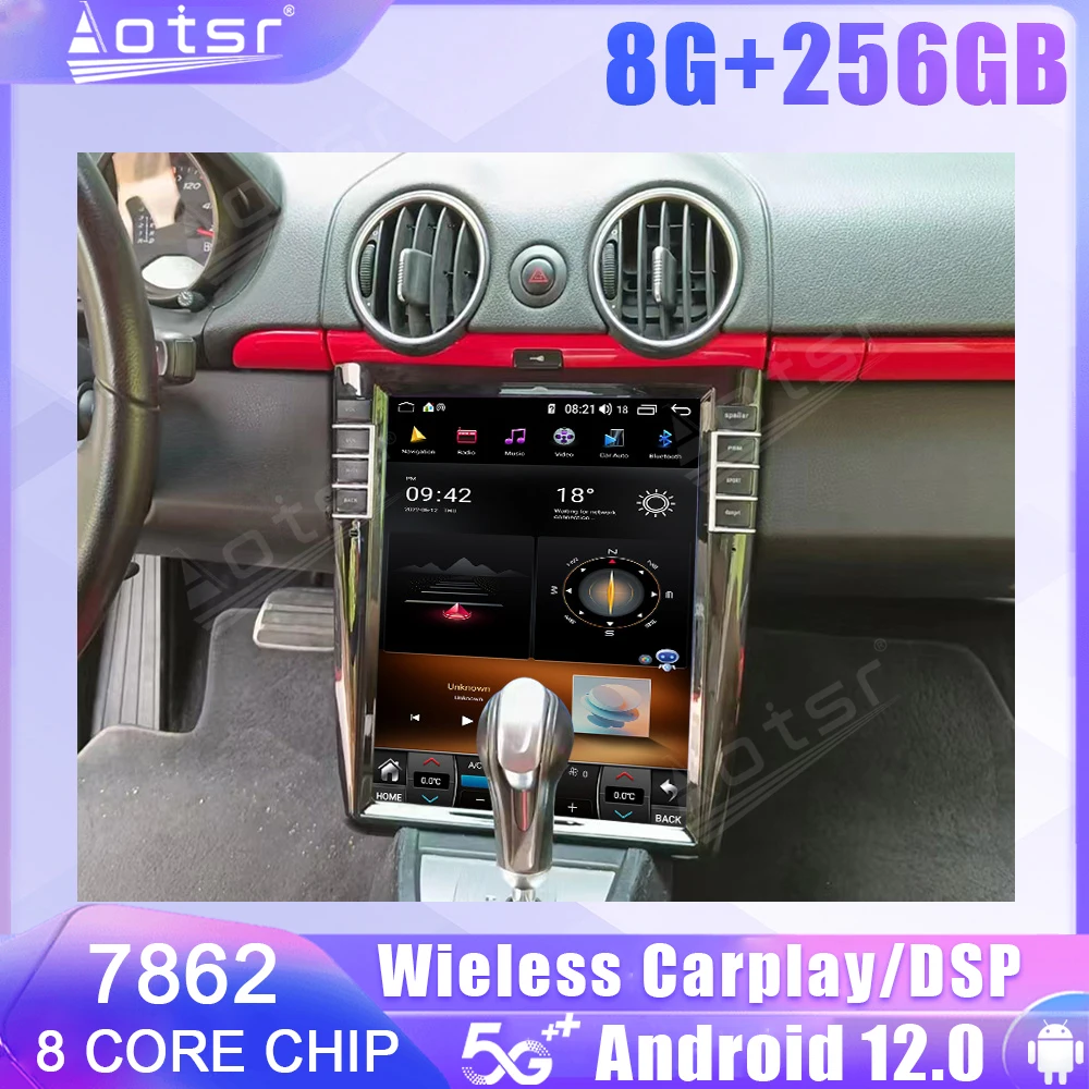 

Android 12 Tesla Car Radio For Porsche Cayman 911 Boxster 997 2005 2006 2007 2008 2009 2010 2011 2012 GPS Audio Stereo Head Unit