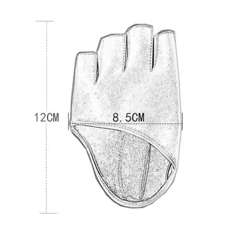 Pu Leather Fingerless Gloves For Goth Punk Rock Lolita Harajuku Stage Performance Party Women Cosplay