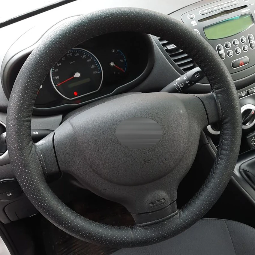 Braid On Car Steering Wheel 38cm Texture Soft PU Artificial Leather Car Covers steering wheel cover