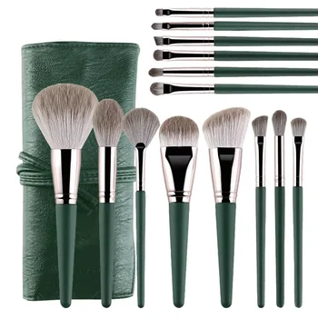 14 pçs pincéis de maquiagem macio macio ferramentas de maquiagem cosméticos pó sombra de olho fundação blush mistura beleza compõem escova 1