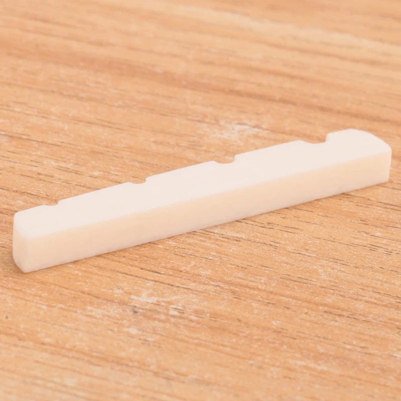 Pre-Slotted Flat Bottom Bone Bass Nut 38X3.5X5/4.5Mm for 4 String Fender PB JB Precision Bass Jazz Bass