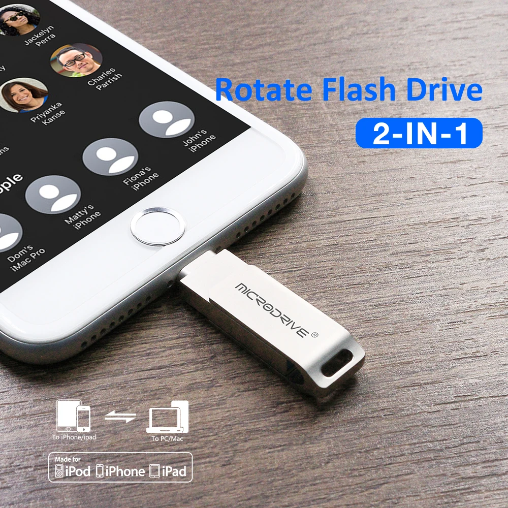 pen drive Usb Flash Drive pendrive For iPhone 6/6s/6Plus/7/7Plus/8/X Usb/Otg/Lightning 2 in 1 Pen Drive For iOS External Storage Devices best pen drive brand