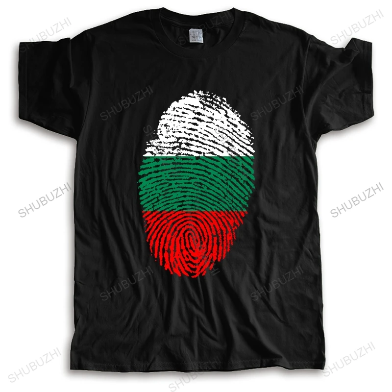Stile Semplice Manica Corta In Cotone Biologico Bulgaria Bandiera Di Imronte Digitale Maglietta Casual Uomo T-Shirt Maschile