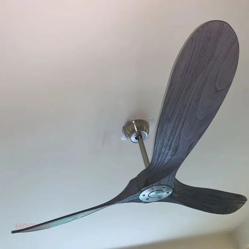 52 60"Light Gray Oak Blades Ceiling Fans with Remote Control DC Motor 6speeds Ventiladores De Techo Con Luces