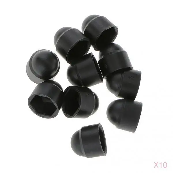 

100pcs/lot Black Dome Hex Bolt Nut Protective Caps Covers M6 10x13mm