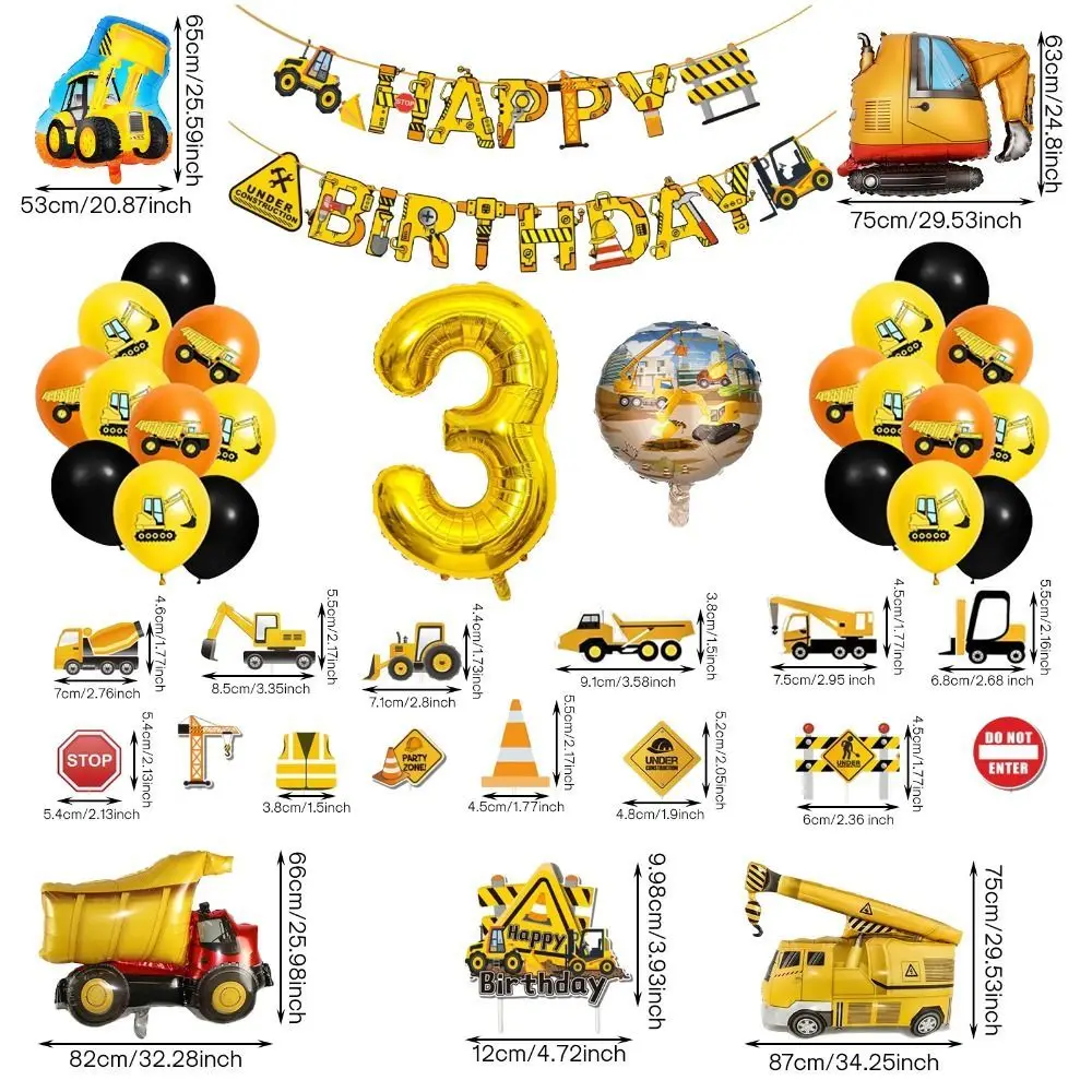 

Самосвал украшения для дня рождения вечеринки баннер латексные воздушные шары для мальчиков