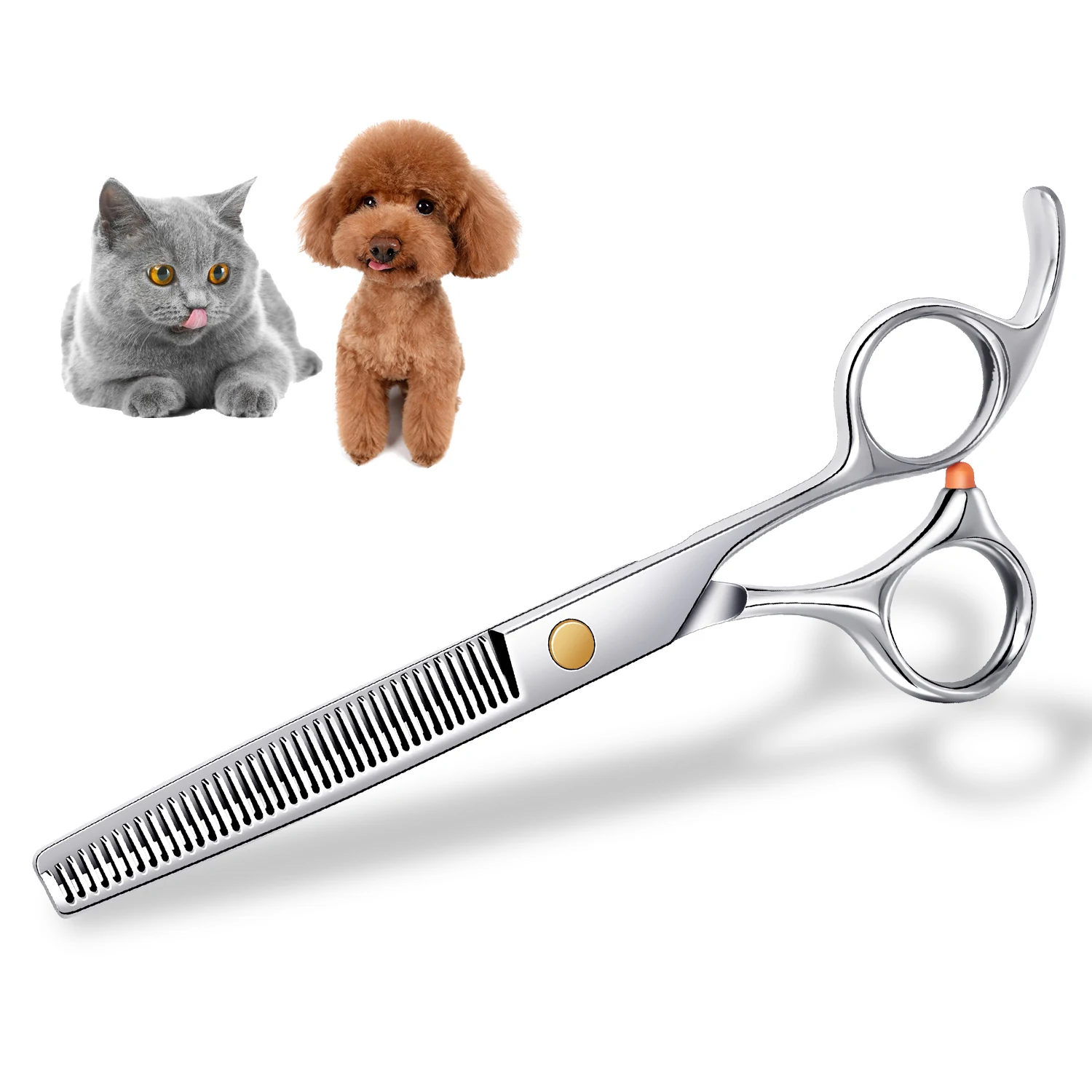 

7 Inch Pet Hair Scissors Grooming Professional Stainless Steel Dog Hair Thinning Scissors Pet Shears For Cat Dog Hair Grooming
