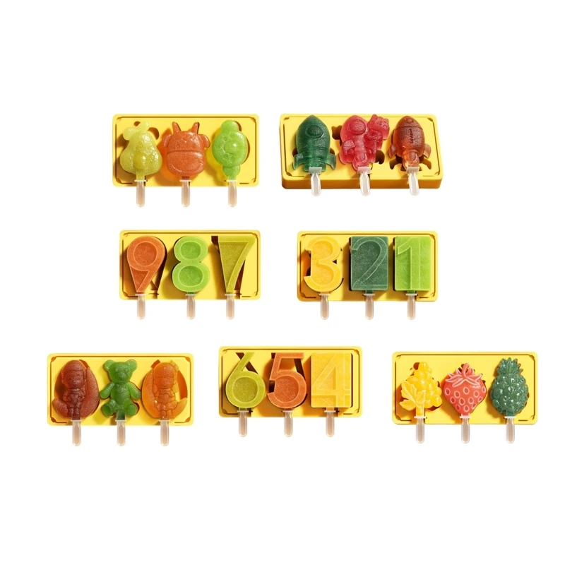 

Popsicles Molds Silicone Ice Moulds Silicone Texture Ice Cream Box for Kitchen
