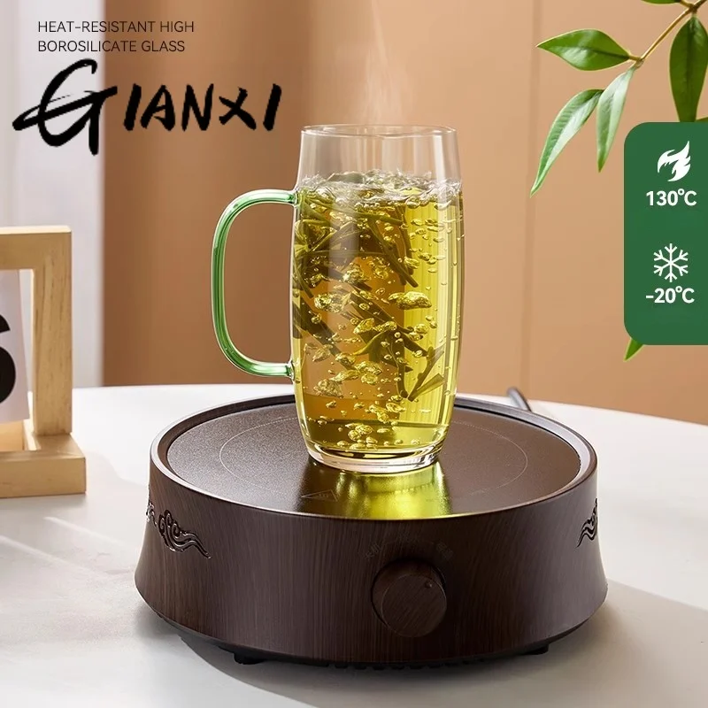 GIANXI Glass Tea Cup With Handle Anti-Scalding Can Be Electric Clay Oven Heating Glasses Office Personal Cup tea cup