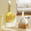 Cat Litter Scoop Plastic Long Handled Cat Scoop Large Cute Cat Scoop Poop Cat Basin Cat Poop Big Scoop Small Hole Pet Supplies 3