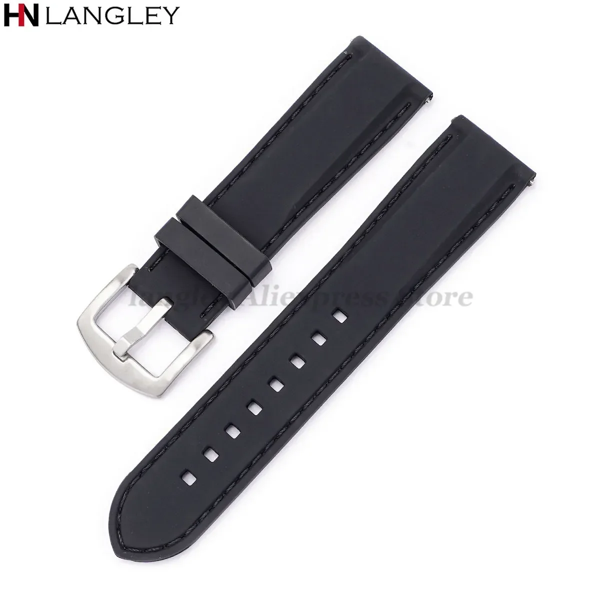 Universal Waterproof Silicone Watchband - Sporty Rubber Wrist Strap
