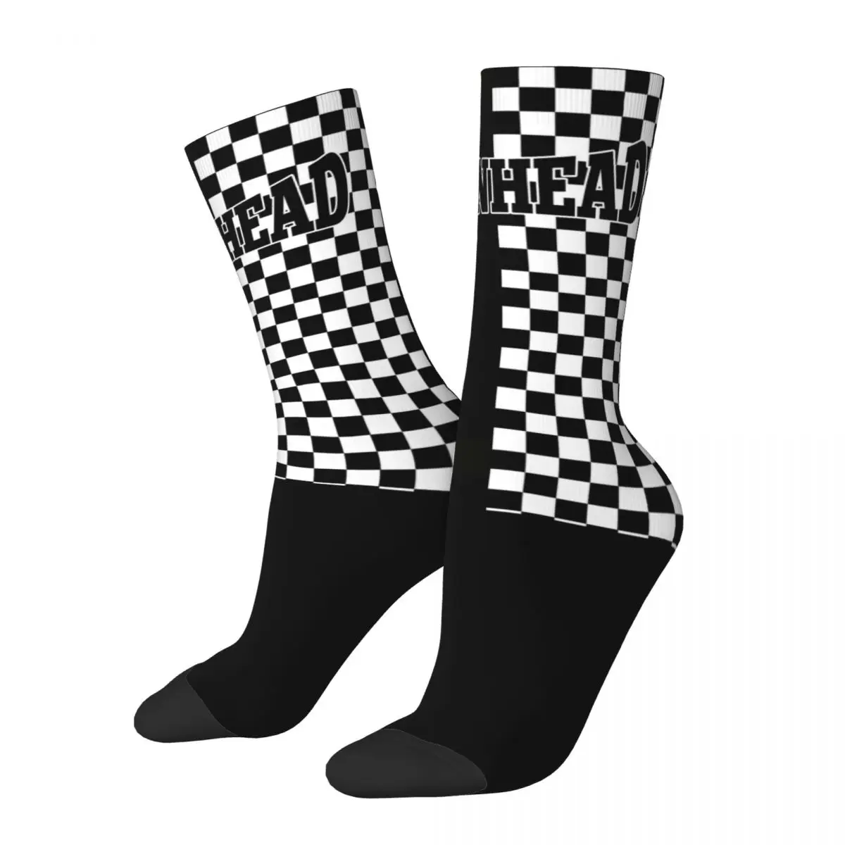 Skinhead E Ska Checkerboard Socks Merch For Men Women 2 Tone Music Socks Warm Best Gifts