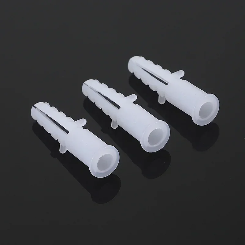 5mm-14mm Expansion Tube Pipe Wall Anchors Plugs White Fish tail expansion tube Self-tapping Fixing Screw Bolt Hardware Fasteners