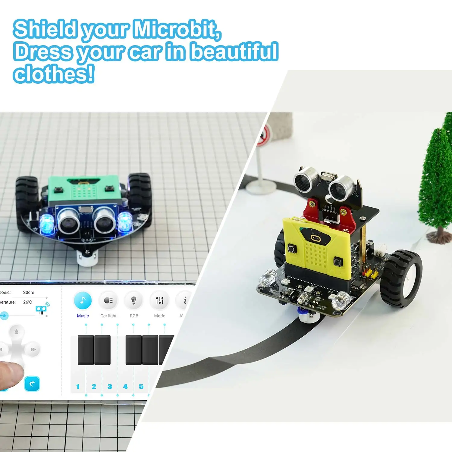 Yahboom New Silicone Case For Micro:bit V1.5/V2 Board Not Include Microbit:bit for Student Learning Programming STEM Education