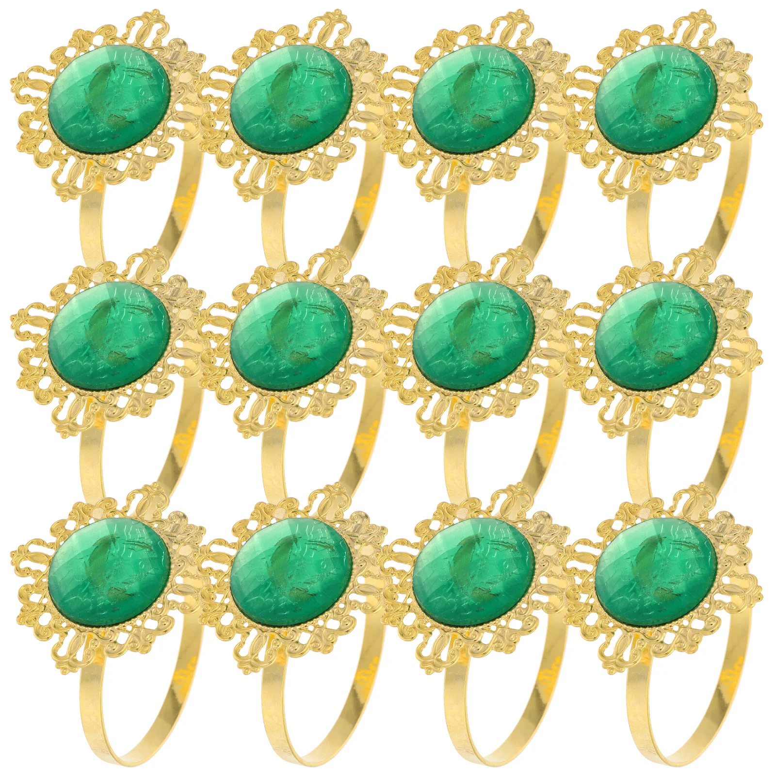 

12 Pcs Napkin Ring Decoration Decoración Boda Holder Bracket Wedding Décor Table Decorations Stainless Steel Serviette