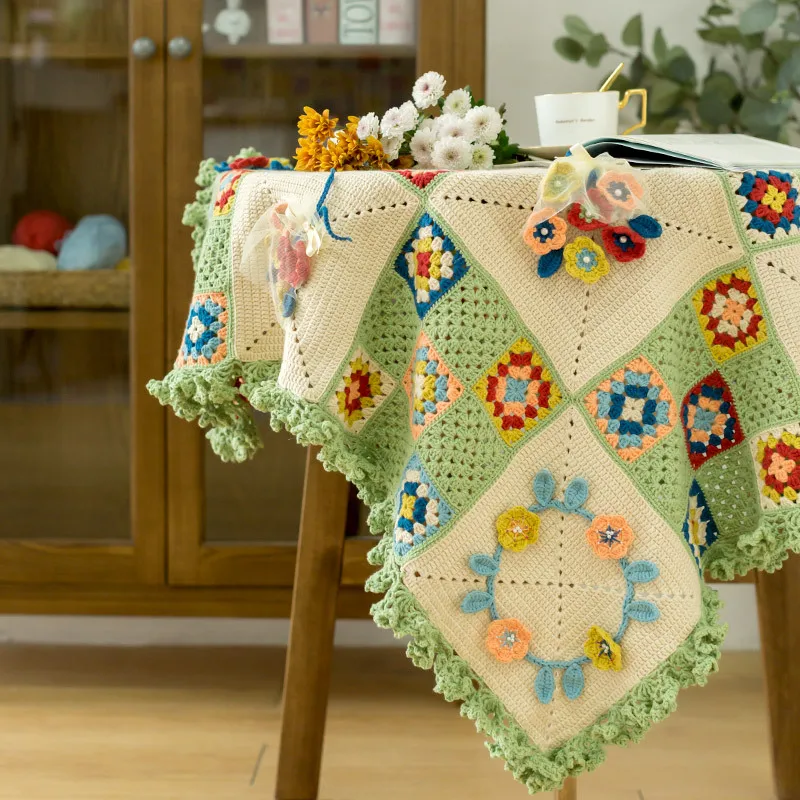 

Susan's Family DIY Crochet Kit Flower Garland Patchwork Blanket Materials Package Crochet Blanket Kit Handmade Supplies