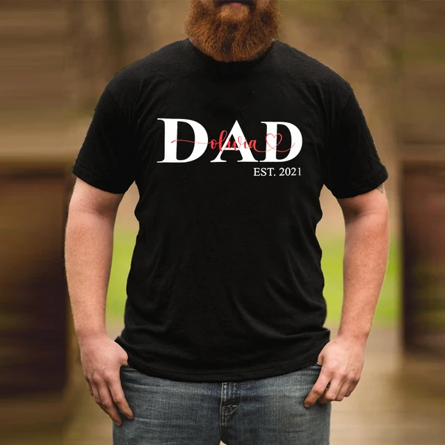 Personalized Dad Est.Shirt Birthday Gift for Dad Shirt for Dad