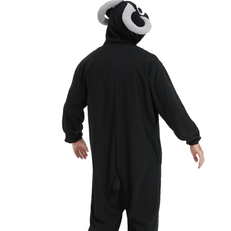 Wild Sheep unisex animal cosplay game costume kigurumi men one piece pajamas halloween christmas party hooded cartoon pajamas