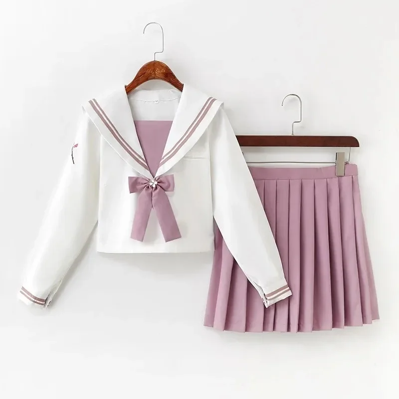 

Japanese Pink JK Uniforms College Middle School Students Sailor Uniforms School JK Uniforms Anime Cospaly Students Clothing