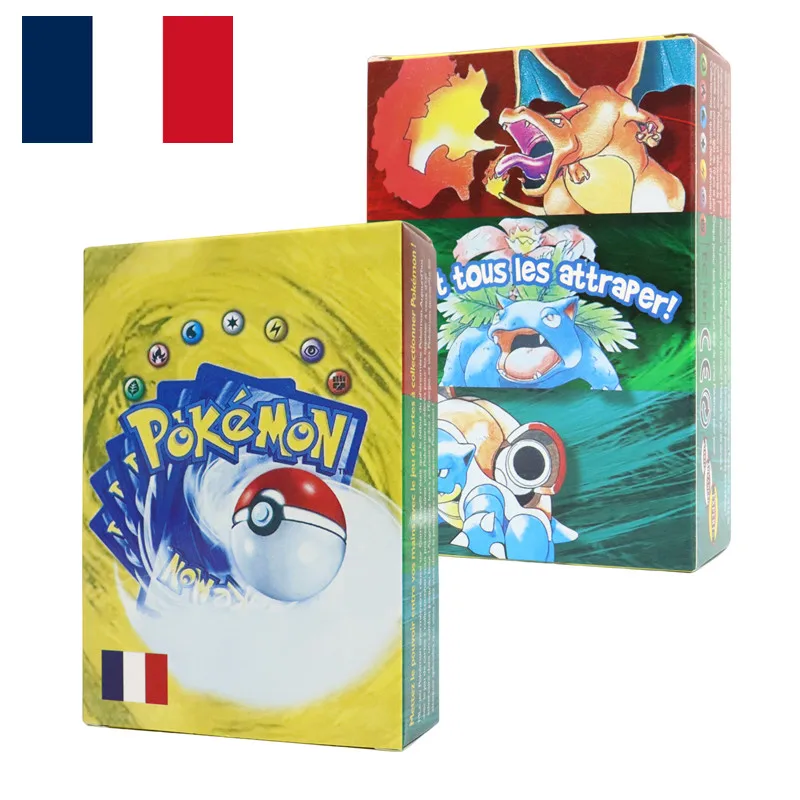 French Version 1996 Year 1st Edition Pokémon card Charizard Pikachu Mewtwo Blastoise Collecting card toys 151Pcs boxed