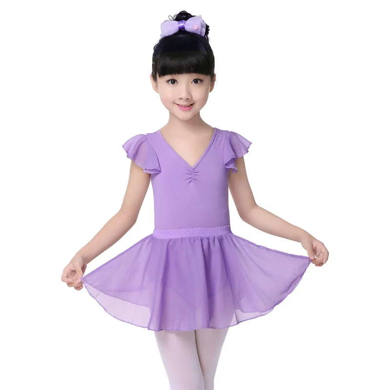 

1set/lot children cotton ballet dancing costumes girl summer training dancing ballet costumes