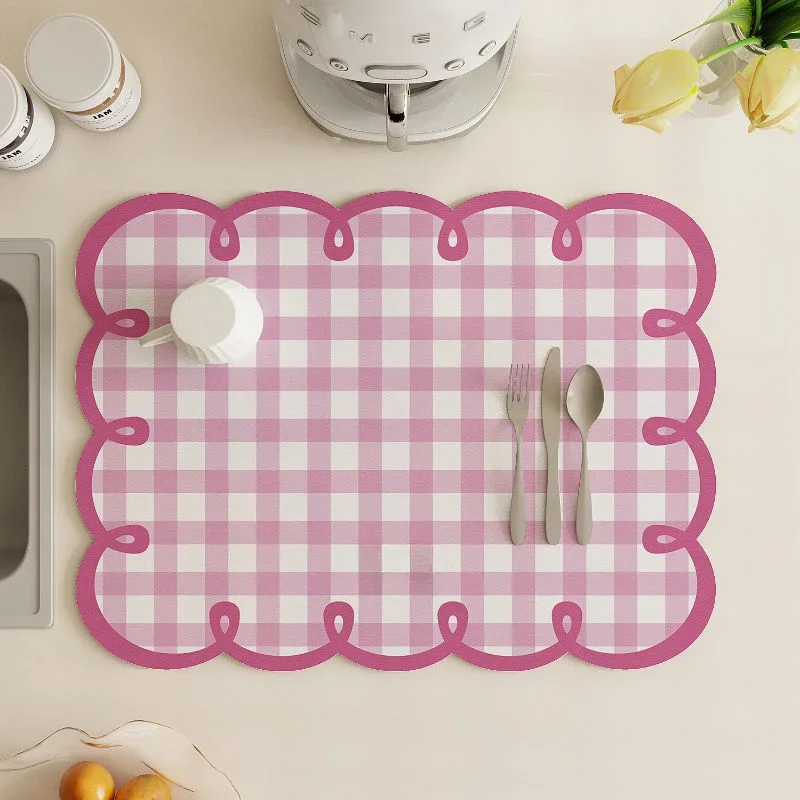 Bar Counter Countertop Water Absorbing Quick Drying Placemat Kitchen Household Anti Scalding Heatinsulating Table Mat Drain Mat