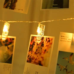 LED String Lights with Photo Clips - Battery or USB Powered Fairy Lights for Outdoor and Indoor Decoration (Battery)