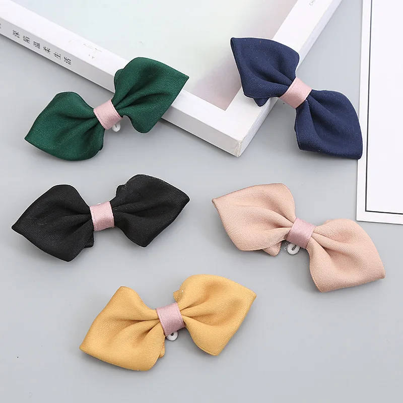 Children plain small baby needle-free safety clothing accessories for boys handmade dark collar bow tie