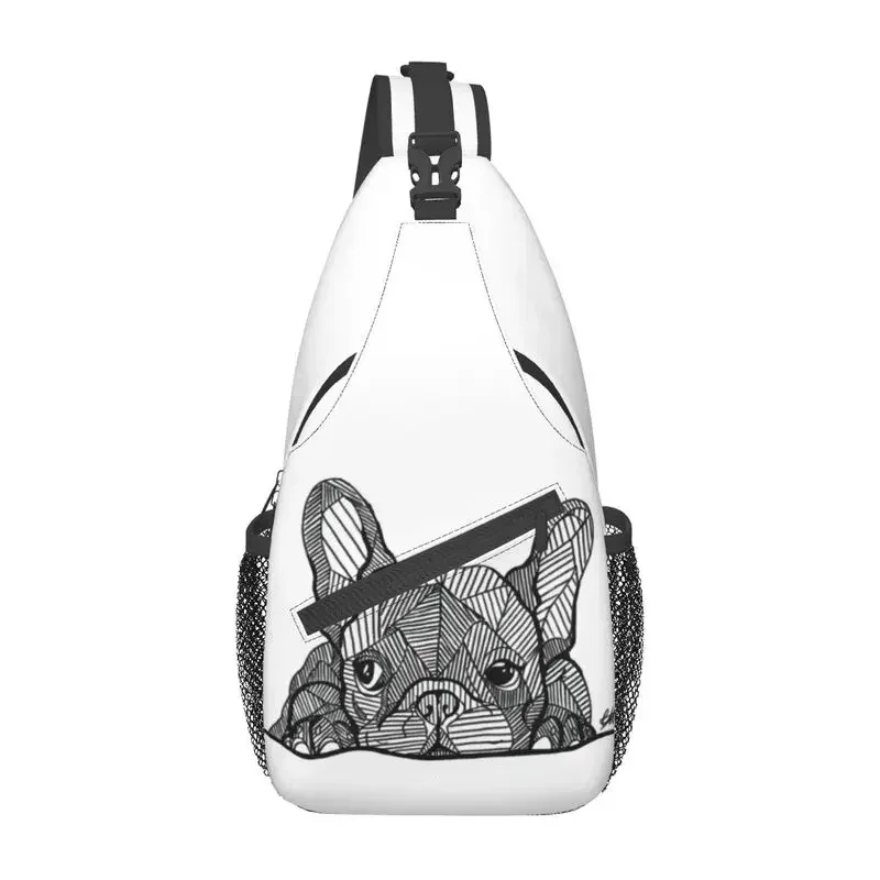 

Cool French Bulldog Sling Bag for Cycling Camping Men Frenchie Dog Lover Chest Crossbody Backpack Shoulder Daypack