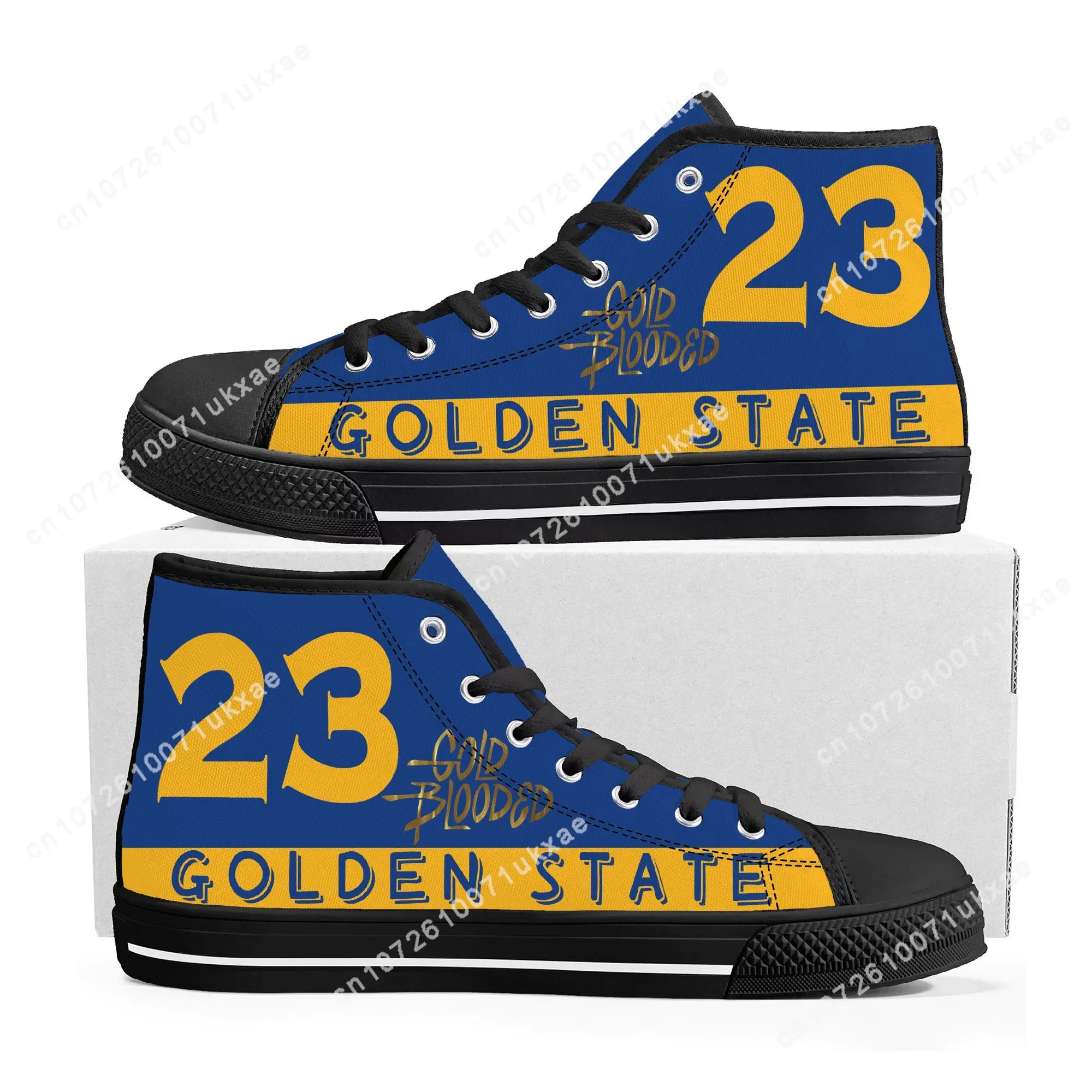 golden state Number 30 11 23 Gold Blooded High Top Sneakers Mens Womens Teenager Canvas Sneaker Casual Made Shoes